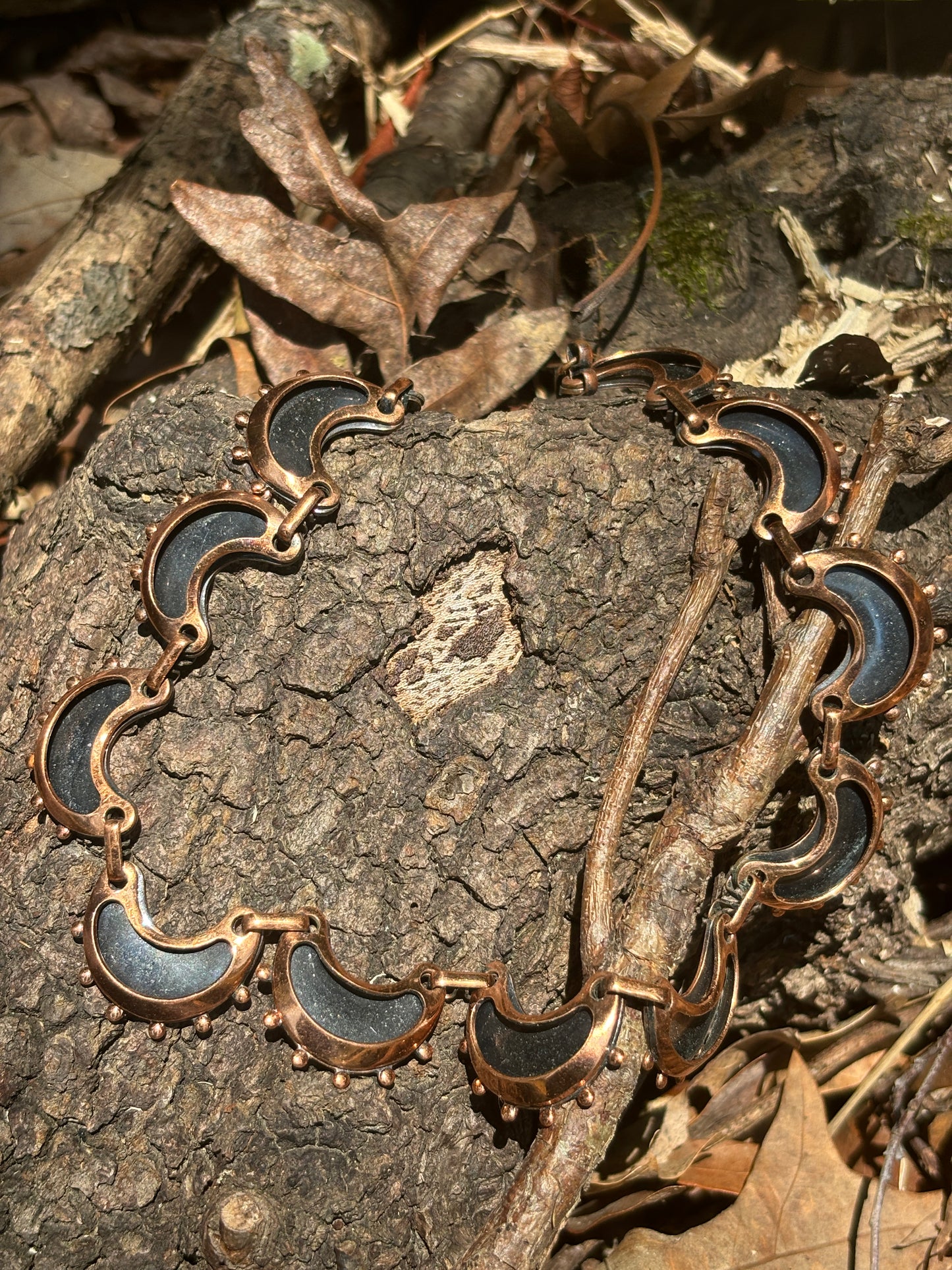 Matisse Vintage Crescent Copper Necklace