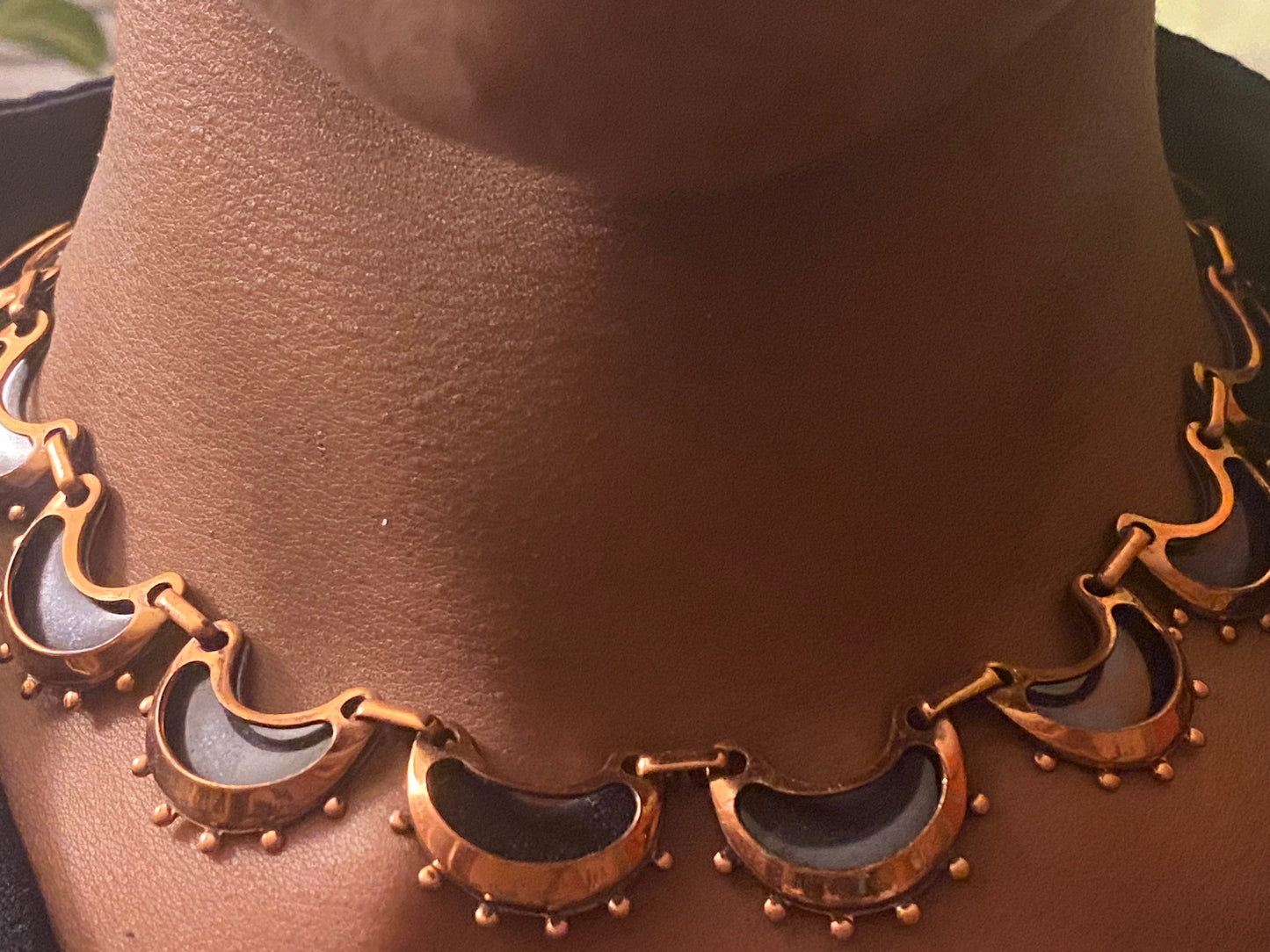 Matisse Vintage Crescent Copper Necklace